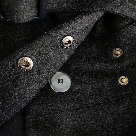Vintage Y2K Wool Pea Coat | Dark Academia Cottagecore | Women’s L - Picture 7 of 9